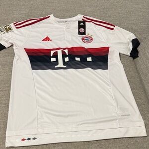 Adidas White and Red Team Jersey